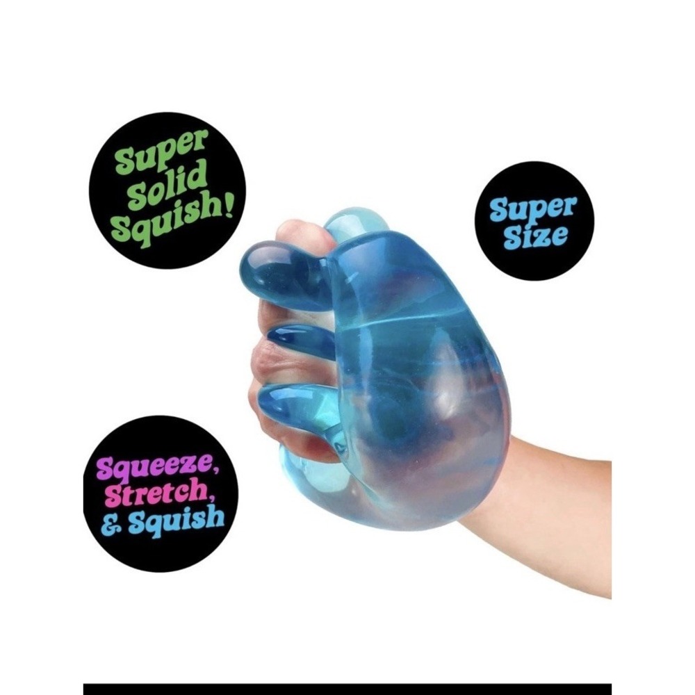 NeeDoh Nice Berg Blue  XL Giant Nee Doh Nice Cube Solid Squish Jelly Ice Block - Picture 3 of 4